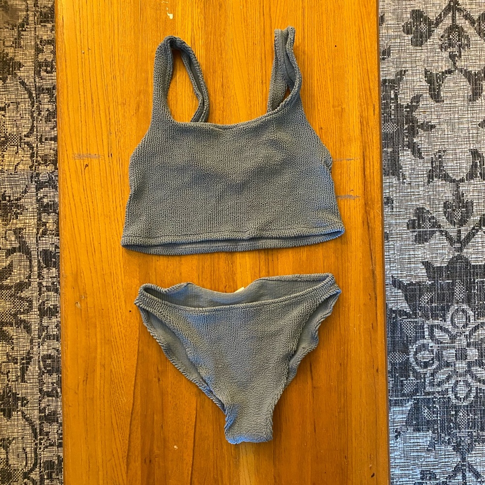You swim, two-piece bathing suit